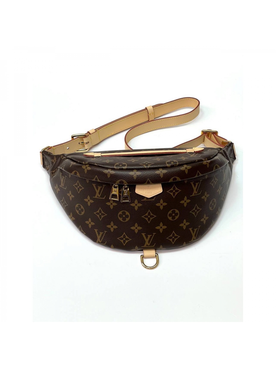 Сумка Louis Vuitton Bumbag из классической канвы Monogram с кожаной нашивкой